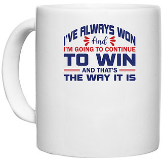                       UDNAG White Ceramic Coffee / Tea Mug 'To win | Donalt Trump' Perfect for Gifting [330ml]                                              