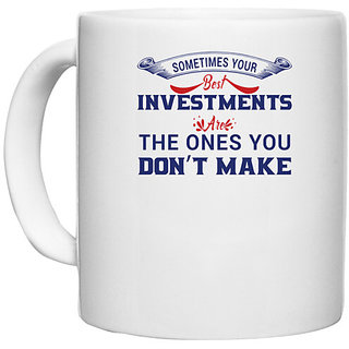                       UDNAG White Ceramic Coffee / Tea Mug 'Investment | Donalt Trump' Perfect for Gifting [330ml]                                              