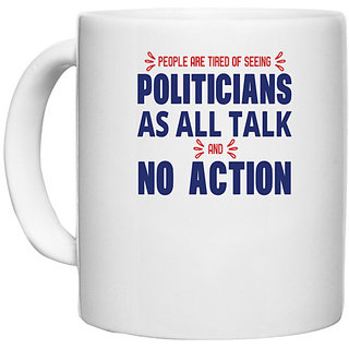                       UDNAG White Ceramic Coffee / Tea Mug 'Politicians | Donalt Trump' Perfect for Gifting [330ml]                                              