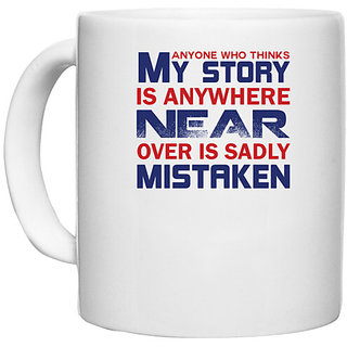                       UDNAG White Ceramic Coffee / Tea Mug 'My story is everywhere | Donalt Trump' Perfect for Gifting [330ml]                                              