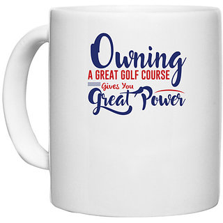                       UDNAG White Ceramic Coffee / Tea Mug 'Great power | Donalt Trump' Perfect for Gifting [330ml]                                              