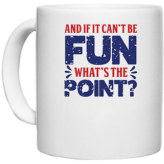                      UDNAG White Ceramic Coffee / Tea Mug 'Fun point | Donalt Trump' Perfect for Gifting [330ml]                                              