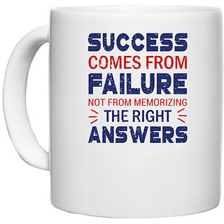                       UDNAG White Ceramic Coffee / Tea Mug 'Success failure answers | Donalt Trump' Perfect for Gifting [330ml]                                              