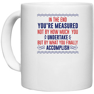                       UDNAG White Ceramic Coffee / Tea Mug 'You are measured undertake accomplish | Donalt Trump' Perfect for Gifting [330ml]                                              