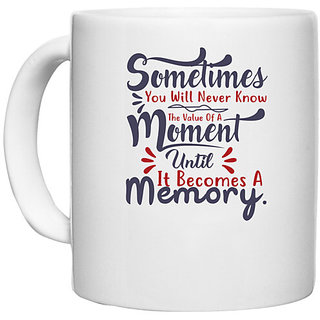                       UDNAG White Ceramic Coffee / Tea Mug 'Moment memory | Dr. Seuss' Perfect for Gifting [330ml]                                              