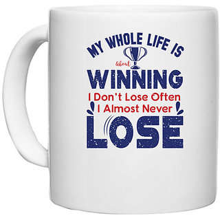                       UDNAG White Ceramic Coffee / Tea Mug 'Winning lose | Donalt Trump' Perfect for Gifting [330ml]                                              