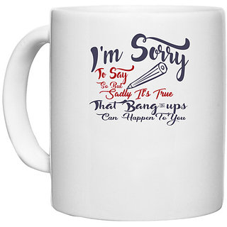                       UDNAG White Ceramic Coffee / Tea Mug 'Im sorry | Dr. Seuss' Perfect for Gifting [330ml]                                              