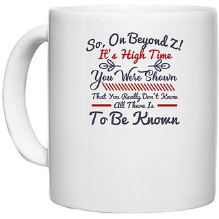                       UDNAG White Ceramic Coffee / Tea Mug 'To be known | Dr. Seuss' Perfect for Gifting [330ml]                                              