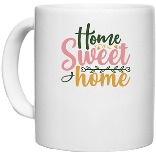                       UDNAG White Ceramic Coffee / Tea Mug 'Christmas | home sweet home' Perfect for Gifting [330ml]                                              