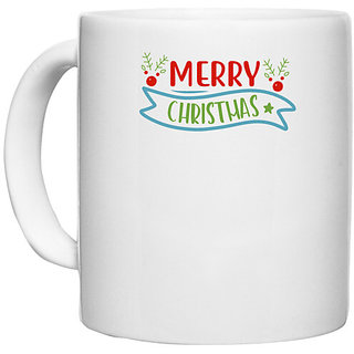                       UDNAG White Ceramic Coffee / Tea Mug 'Christmas | merry christmasss1' Perfect for Gifting [330ml]                                              