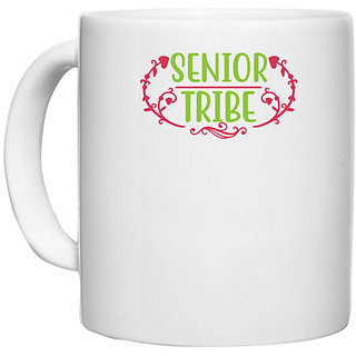                       UDNAG White Ceramic Coffee / Tea Mug 'Student teacher | Senior tribe' Perfect for Gifting [330ml]                                              