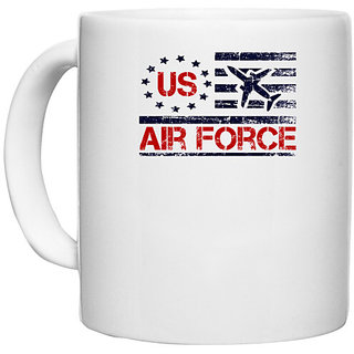                       UDNAG White Ceramic Coffee / Tea Mug 'Airforce | us air force' Perfect for Gifting [330ml]                                              