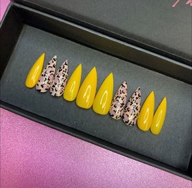 SUDHAs NAILZ NAILS EXTENTION ARTIFICAL NAIL PRESS ON NAIL FAKE NAIL FALSE NAIL WITH 2 GM GLUE MINI FILER (12PCS)