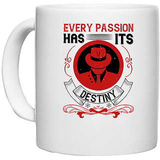                       UDNAG White Ceramic Coffee / Tea Mug 'Team Coach | Every passion has its destiny' Perfect for Gifting [330ml]                                              