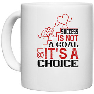                       UDNAG White Ceramic Coffee / Tea Mug 'Team Coach | Success is not a goal. It's a choice' Perfect for Gifting [330ml]                                              