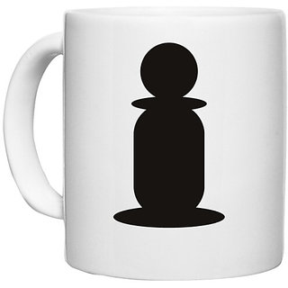                       UDNAG White Ceramic Coffee / Tea Mug 'Chess | Chess pieces 7' Perfect for Gifting [330ml]                                              