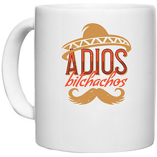                       UDNAG White Ceramic Coffee / Tea Mug 'Girls trip | adios bitchachos' Perfect for Gifting [330ml]                                              