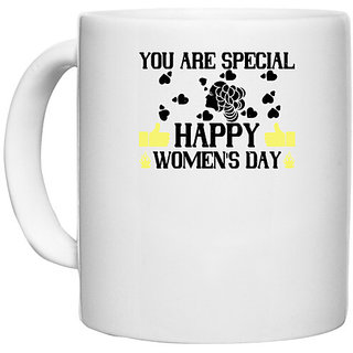                       UDNAG White Ceramic Coffee / Tea Mug 'Womens Day | You are Special happy' Perfect for Gifting [330ml]                                              