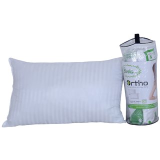                      Pisaganj  orthopaedic Microfiber Sleeping pillow with Roll Vacuum Packing Pack of 2                                              