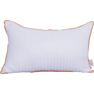                       Pisaganj  Cozy Orange Microfiber Sleeping Pillow Pack of 1                                              