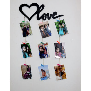 Khush Its Amazing  Wood Love Picture Photo Frame for Wall Decor Photos Artworks Prints Multi Pictures Organizer  Hangin