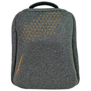                       Elegant Performance Anti-Theft Hard Shell Backpack Grey and Orange                                              