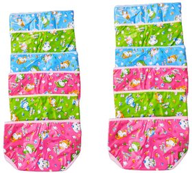 Aurapuro Baby new born washable reusable hosiery and plastic layer langot nappy (multicolour) pack of 12