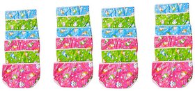 Aurapuro Baby new born washable reusable hosiery and plastic layer langot nappy  (multicolour) pack of 24
