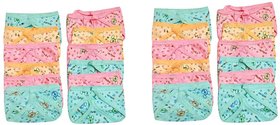 Aurapuro baby new born washable reusable Cotton Cloth Diapers Langot (multicolour) pack of 24