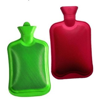                       Aurapuro Hot Water Bottle Bag For Pain Relief Rubber Bottle Heating Pad Non Electric Warm Bag Multi Color                                              