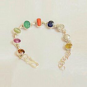 NAVRATAN STONE 100NATURAL  GEMS STONE BRACELET FOR MAN  WOMAN