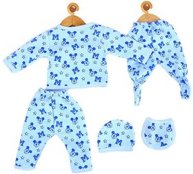 New Born Woolen Winter Wear (New Born 0-3 Months Only) Complete Clothes Set of 5 Pcs.  1 pc. Baby Bib  1 pc. Baby Cap