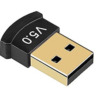 AZONMART 5.0 USB Ultra-Mini Bluetooth Dongle Adapter for Windows Computer ( BlackGolden)