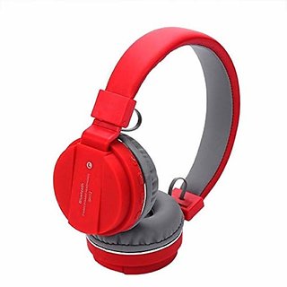                       Azonmart SH 12 Sports Wireless Bluetooth Over The Ear  Headphone With Mic  (Red)                                              