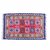 Rugmoda Handmade Cotton Woollen Rugs/durrie for Living - Gulmohar Design Floor Mat (Length180 cm,Width120cm)-Blue/Pink