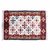 Rugmoda Handmade Cotton Woollen Rugs/durrie for Living - Jhumar Design Floor Mat (Length180Cm,Width120cm)-Maroon/White