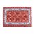 Rugmoda Handmade Cotton Woollen Rugs/durrie for Living - Pari Design Floor Mat (Length180Cm,Width120cm) Red,Light blue