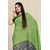 Sharda Creation Green Georgette Printed Saree With Blouse