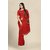 Sharda Creation Red Georgette Printed Saree With Blouse