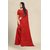 Sharda Creation Red Georgette Printed Saree With Blouse