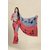 Sharda Creation Red Georgette Printed Saree With Blouse