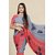 Sharda Creation Red Georgette Printed Saree With Blouse