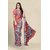 Sharda Creation Red Georgette Printed Saree With Blouse