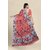 Sharda Creation Red Georgette Printed Saree With Blouse