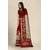 Sharda Creation Red Georgette Printed Saree With Blouse