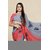 SVB Saree Red Georgette Printed Saree With Blouse