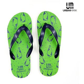                       UrbanMark Comfort Stylish Slippers For Men Pack of 1  - Green                                              