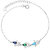 Silvero 3 Elegant little star Pattern with colourful zircon 925 sterling silver bracelet