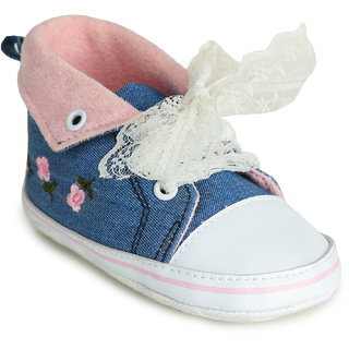 Honeybun Baby Girl Denim Shoes, Blue (HBG155)