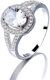 Silvero Single Stud Diamond Simple Solitaire Ring